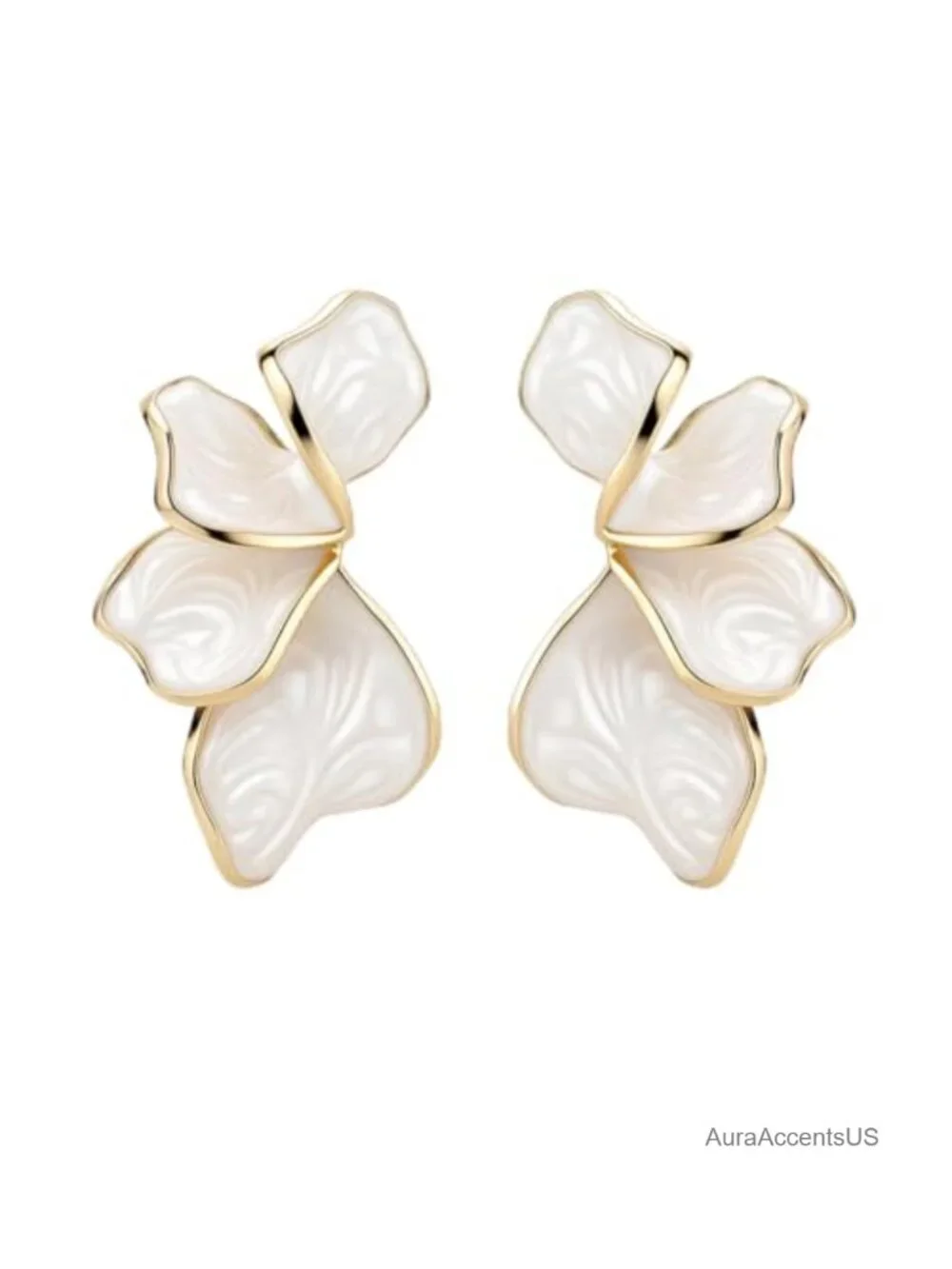 Chunky Floral Dangle Earrings, Alloy, Statement Jewelry for Women